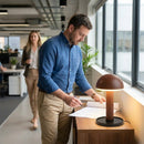 Table Lamp – 200mm Chestnut – Round Dome | Indoor Use