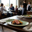 Oval Chefs Plates – 300mm – Samphire Green – Modern Tabletop Presentation – Commercial & Restaurant Use