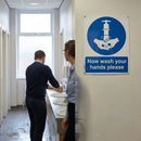 Now Wash Your Hands Sign – Highly Visible Safety Notice – Commercial Kitchen & Food Preparation