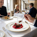 Burnished Gold Plates – 220mm – Hand-Burnished Gold Edging – Luxury Dining & Hospitality