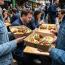 Compostable Microflute Food Trays – Medium 150x150mm – Corrugated Board – Takeaway & Catering