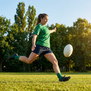 Rugby ball designed for match play, available in various sizes