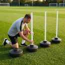 Heavy-duty rubber pole base pack for sports training