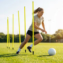 Slalom training poles available in 3ft and 6ft, made from shatterproof PVC