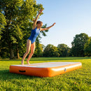 Inflatable Gymnastics Block in orange, grey, and black - product detail