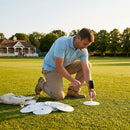 6-inch cricket fielding discs in white for precise field marking