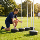 Heavy-duty rubber pole base pack for sports training - product detail