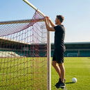 Custom stadium goal nets in various colours and sizes, made from HDPE