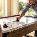 Set of air hockey pushers and pucks, made from ABS, for home and arcade use
