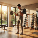 Rubber barbell weights with cast iron core for gym and home use - product detail