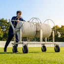 Steel Boundary Rope Trolley with galvanised frame and swivel wheels - product detail
