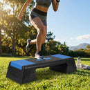 Adjustable fitness step with polypropylene construction for gym and home workouts - product detail