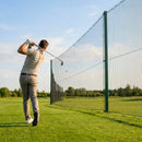 Golf ball stop net in black, perfect for sports fields and driving ranges