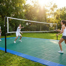 Badminton court floor tiles with custom colours, UV treated for durability