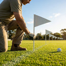 Set of 10 cricket boundary marker flags made from durable PVC