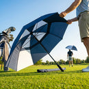 Black Golf Umbrella with Windproof Double Canopy - product detail
