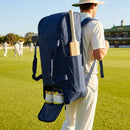 Cricket duffle bag with pockets for bats and shoes, made from durable polyester