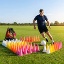 Vibrant training marker cones in fluro colours for sports drills - product detail