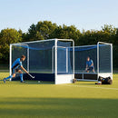 Aluminium hockey goal with HDPE net, 12ft x 7ft, for tournament use - product detail