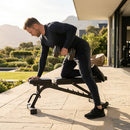 Adjustable Weight Bench in black, made of steel, ideal for gyms - product detail