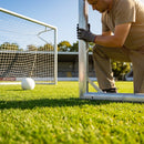 Football goal net stanchions made of 80mm aluminium, ideal for stadium use - product detail
