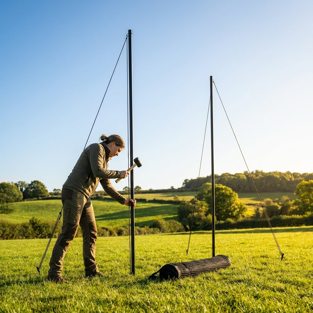 Back Row Pole 9ft Archery Backstop Poles for Clubs