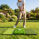 Tri Turf Golf Hitting Mat with distinctive grass surfaces and rubber base