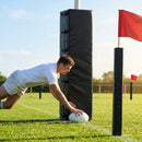 Rugby ground equipment package with foam-padded protectors and custom flags - product detail