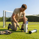 Steel tennis post ground sockets, available in round and square designs