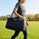 Durable polyester gym kit bag with 52L capacity for gym and travel use