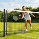 33ft singles tennis net with durable HDPE construction for home and school courts