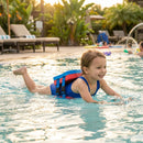 Flotation belt for children made of EVA foam in blue and red