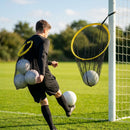 Compact football target net for training, durable polyester mesh