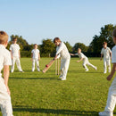 Junior cricket shirts in off-white made from 100% polyester - product detail