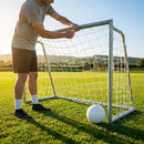 White football goal nets 3m x 2m for outdoor use