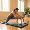 Yoga Equipment Set in Blue or Grey, includes mat, blocks, wheel, and more