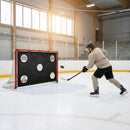 Ice Hockey Goal Target Sheet with 5 Holes for Training
