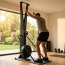 Black ski exercise machine for home and gym workouts - product detail