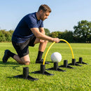 Black rubber arc bases for indoor and outdoor training