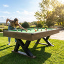 7ft pool table with green velvet surface and MDF finish - product detail