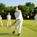Junior cricket shirts in off-white made from 100% polyester
