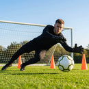 Goalkeeper reaction ball with unpredictable bounce for training