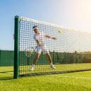 42ft tennis net in black with 2mm HDPE for school and home courts