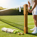 Wooden Tennis Posts with Brass Winder in Wimbledon Style - product detail