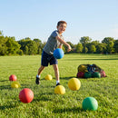 Set of 12 foam dodgeballs in assorted colours for school and club use