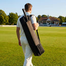 Black cricket bat bag made from durable PVC