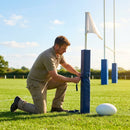 Yellow rugby corner flag set with PVC and foam padding