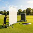 Cricket sight screen with galvanised steel frame and ultrafine mesh - product detail