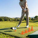 Rubber driving range tees in mixed sizes for golf practice
