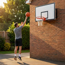 Adjustable wall mounted basketball backboard with rim and net